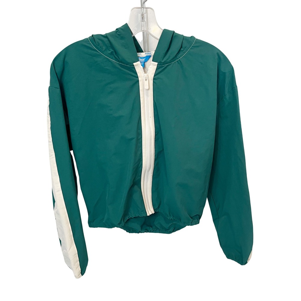 NEW Prince Pickleball Green Logo Hooded Windbreaker Jacket Athletic Size Small - Picture 2 of 7